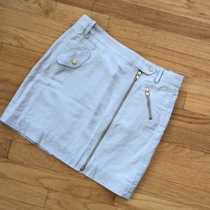 J.Crew ‘Nikki’ Khaki Zip Linen Skirt WOMANS Size 0